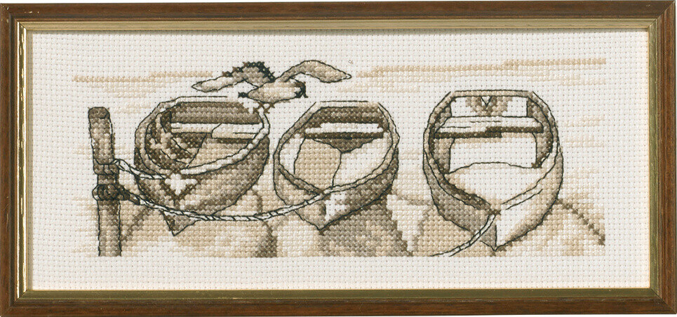 Kirjontapaketti Veneet R5619 22 x 9 cm