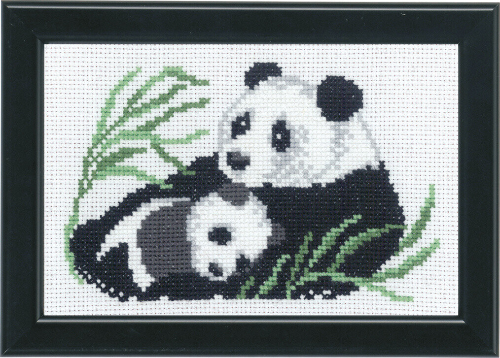 Kirjontapaketti Panda pentu 14 x 9 cm