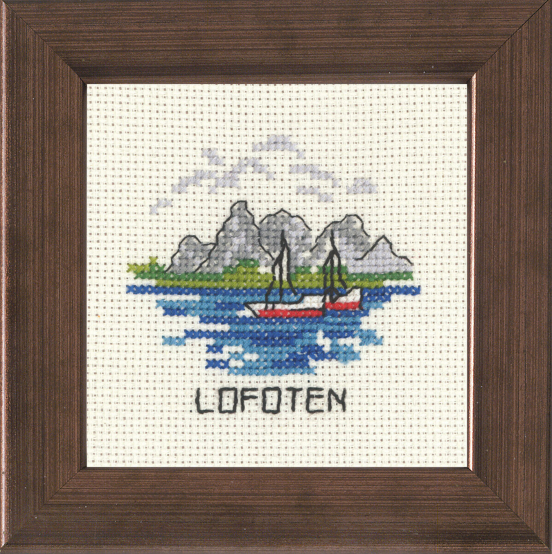Kirjontasarja Lofootit 10 x 10 cm R5370