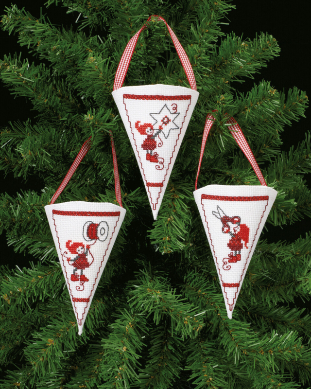 Kirjontapaketti Aktiiviset tontut 10 x 13 cm