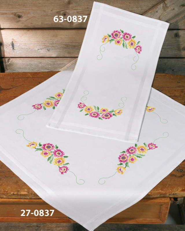 Kirjontasarja African Marguerit 80 x 80 cm