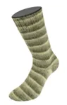 Lana Grossa Cosy Socks Soft Stripes 107 Vaaleanvihreä/resedanvihreä/harmaanvihreä/sammalenvihreä