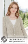 268-17 Spell of Summer Cardigan by DROPS Design