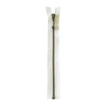 YKK Avattava Metallivetoketju 4 mm (25-65 cm) 841 Ecru, Antiikkimessinki
