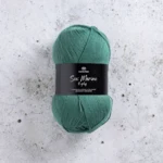 Svarta Fåret Sox Merino 4 ply 01 Sinivihreä muste
