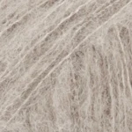 DROPS BRUSHED Alpaca Silk 02 Vaaleanharmaa - Ruskehtava sävy (Uni colour)