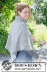 271-28 Hazy Sky Poncho by DROPS Design