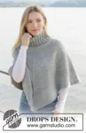 271-28 Hazy Sky Poncho by DROPS Design