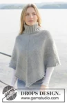 271-28 Hazy Sky Poncho by DROPS Design