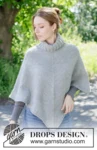 271-28 Hazy Sky Poncho by DROPS Design