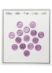 Go Handmade Glitter-napit 9 mm Vaaleanpunainen