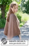 Forest Fall Poncho – DROPS 272-19, ruskea poncho (1)