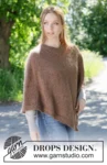 Forest Fall Poncho – DROPS 272-19, ruskea poncho (3)