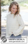 White Echo Sweater – DROPS 263-1, kohoneulepusero DROPS Lima -langasta, kuva 1