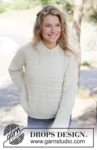 White Echo Sweater – DROPS 263-1, kohoneulepusero DROPS Lima -langasta, kuva 4