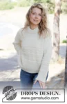 White Echo Sweater – DROPS 263-1, kohoneulepusero DROPS Lima -langasta, kuva 5