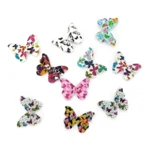 HobbyArts Pull Buttons Butterfly 28 mm, 10 kpl.