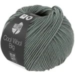 Lana Grossa Cool Wool Big 1040 Harmaanvihreä