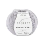 Katia Concept Merino Baby 055 Pearl vaaleanharmaa