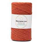 LindeHobby Macrame Lux, Rope Yarn, 2 mm 09 Poltettu oranssi