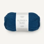 Sandnes Alpakka Silke 6063 Musteensininen