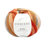 Katia Concept Onni Socks 403 Oranssi-Sininen-Okra Keltainen-Ruskea