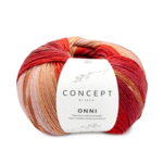 Katia Concept Onni Socks 404 Punainen-Kameli-Keltainen