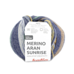 Katia Merino Aran Sunrise 307 Sininen-Vihreä-Okrankeltainen