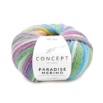 Katia Concept Paradise Merino 500 Ecru-Vihreä-Sininen-Keltainen