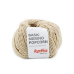 Katia Basic Merino Popcorn 105 Beige-valkoinen