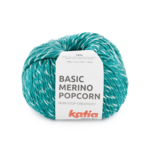 Katia Basic Merino Popcorn 111 Opaalinvihreä-valkoinen