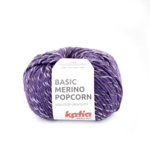 Katia Basic Merino Popcorn 100 Violetti-valkoinen