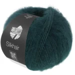 Lana Grossa Silkhair 231 Mustanvihreä