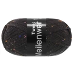 Lana Grossa Meilenweit 100 Tweed 186 Hiilenmusta