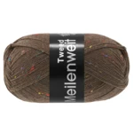Lana Grossa Meilenweit 100 Tweed 184 Tummanruskea
