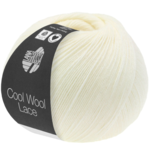 Lana Grossa Cool Wool Lace 14 Luonnonvalkoinen