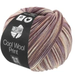 Lana Grossa Cool Wool Print 845 Greige/Beige/Mauve/Taupe/Harmaanruskea