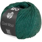 Lana Grossa Cool Wool Mélange 1505 Tummanvihreä meleerattu