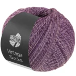Lana Grossa Vintage Socks 1021 Tummanvioletti/luumu meleerattu