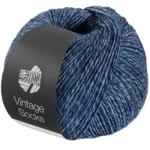 Lana Grossa Vintage Socks 1005 Farkku/harmaansininen/tummansininen meleerattu