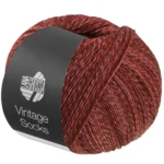 Lana Grossa Vintage Socks 1023 Terrakotta/punaruskea meleerattu