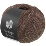 Lana Grossa Vintage Socks 1024 Harmaanruskea/mokka meleerattu