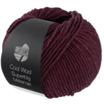 Lana Grossa Cool Wool Superbig 221 Mustanpunainen meleerattu