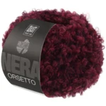 Lana Grossa Orsetto 102 Burgundi/Musta