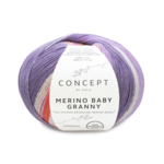Katia Concept Merino Baby Granny 500 Lila-ruusunharmaa