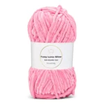 LindeHobby Fuzzy Chenille Silver Lurex 14 Tumma pinkki
