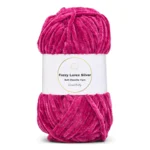 LindeHobby Fuzzy Chenille Silver Lurex 45 Tumma fuksia