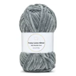 LindeHobby Fuzzy Chenille Silver Lurex 05 Tummanharmaa