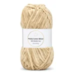 LindeHobby Fuzzy Chenille Silver Lurex 08 Tumma beige