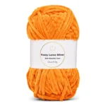 LindeHobby Fuzzy Chenille Silver Lurex 37 Oranssi